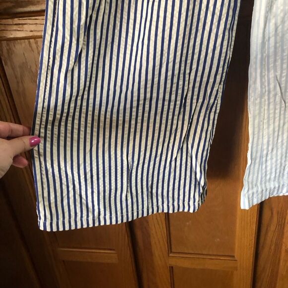 Sincerely Jules Pull-On Seersucker Nautical Striped Wide Leg Pants - XS - Picture 5 of 12